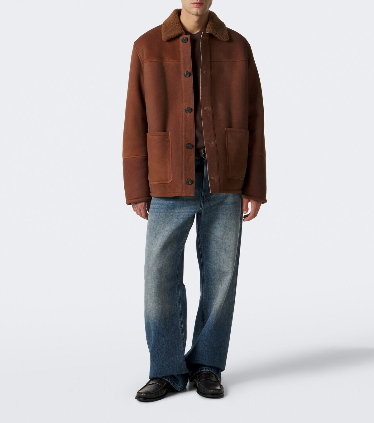 Arma Rickson shearling-trimmed leather jacket