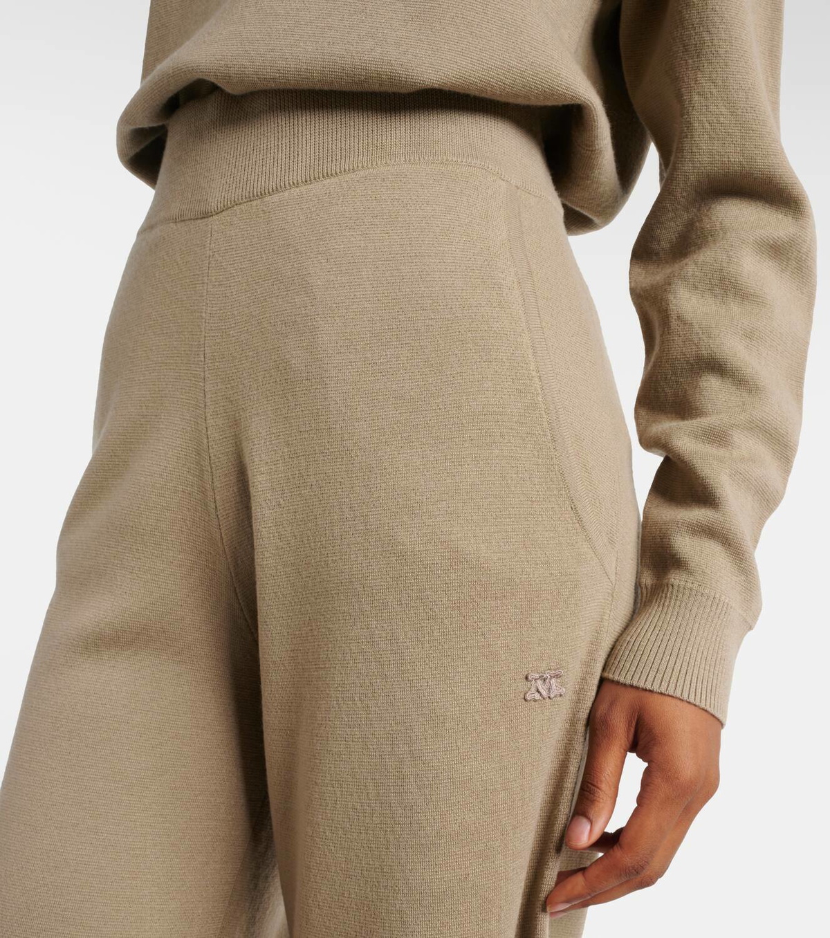パンツ Max Mara Zigote Trousers In Wool Knit Max Mara Zigote virgin wool wide-leg pants Max Mara