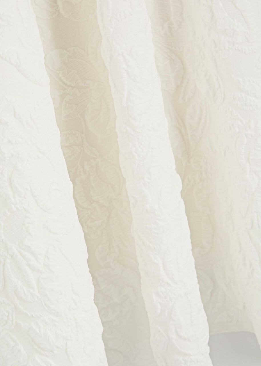 High Party Floral-jacquard Stretch-jersey Midi Dress White