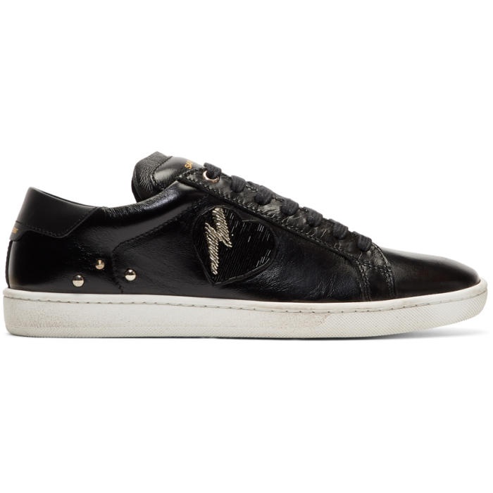 Photo: Saint Laurent Black Flame and Matches Sneakers