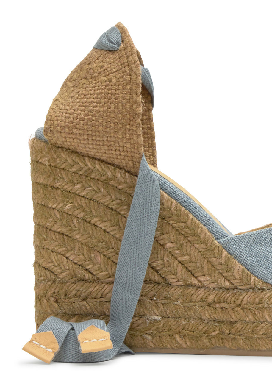 Castañer Chiara Canvas Platform Espadrilles Blue