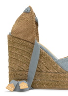 Castañer Chiara Canvas Platform Espadrilles Blue