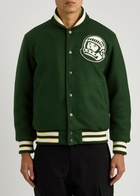 Billionaire Boys Club Logo-appliquéd Padded Felt Varsity Jacket Green