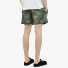 Palm Angels Men's Camo Logo Swim Shorts in Green