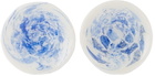 Stories of Italy White & Blue Nougat Dessert Plate Set
