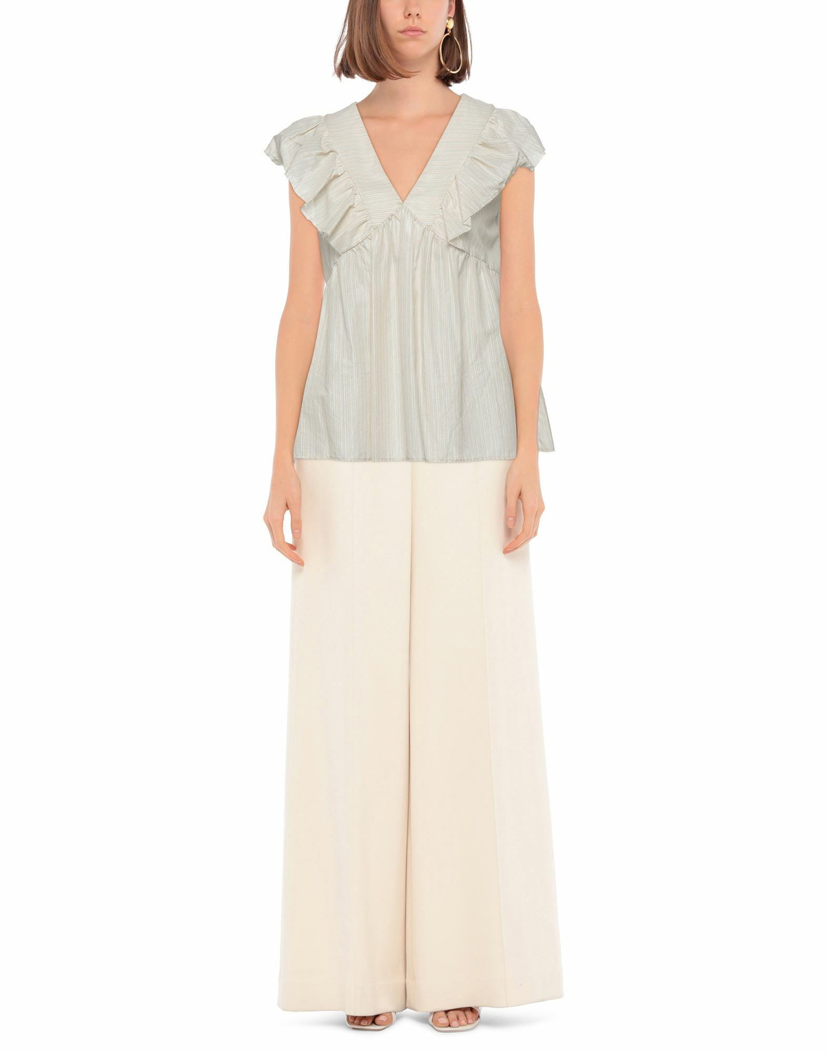 Manila Grace Womens Top in Beige