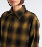 Balenciaga Checked wool-blend flannel overshirt