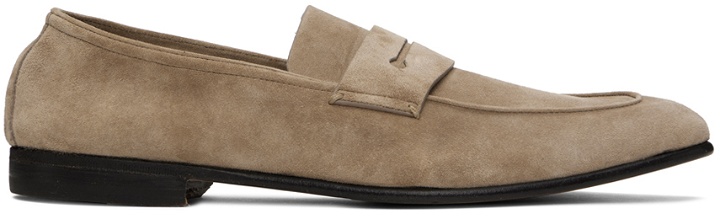 Photo: ZEGNA Beige Suede 'L'Asola' Loafers