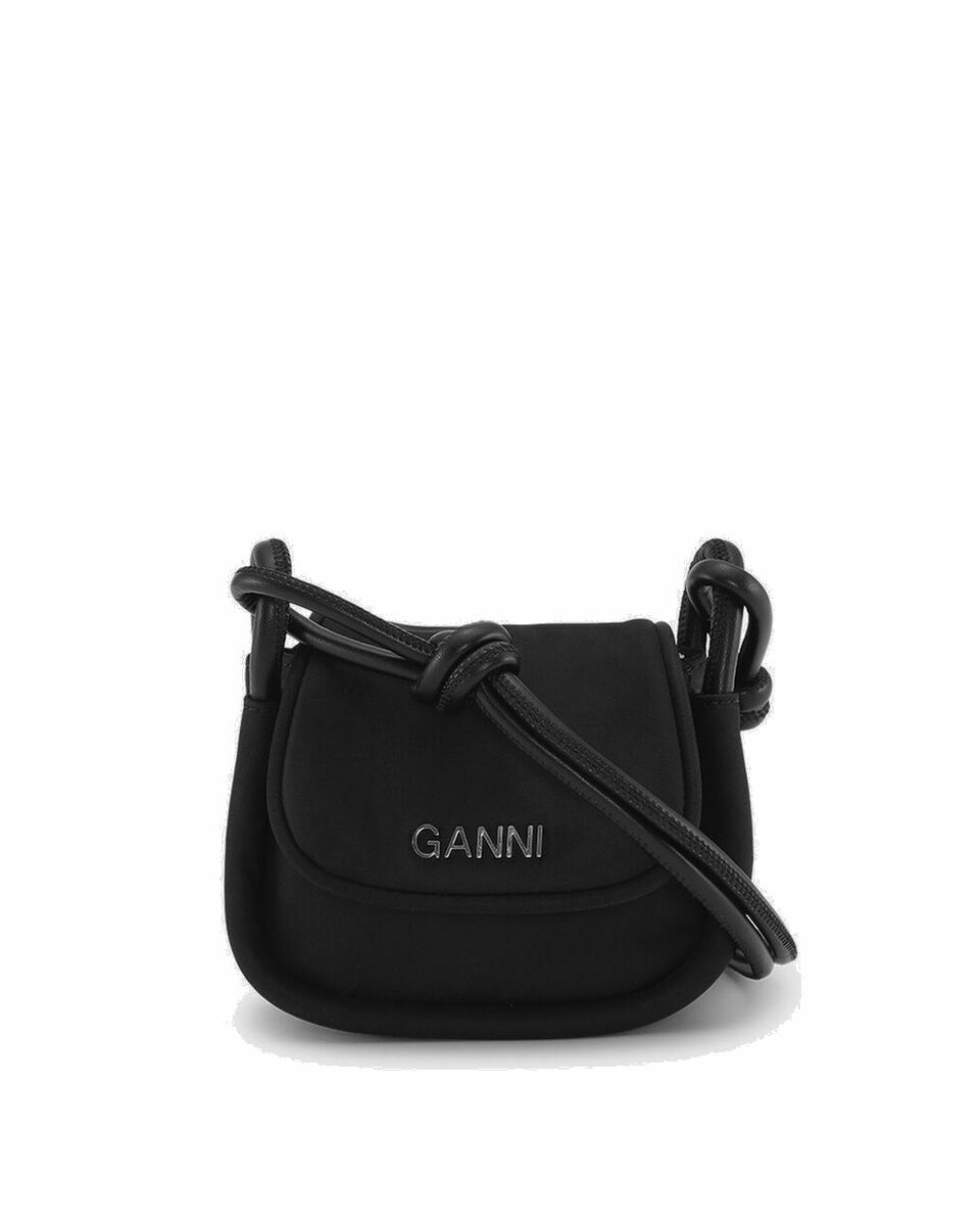 Photo: Ganni Knot Mini Flap Over Black - Womens - Small Bags