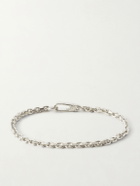 Mikia - Sterling Silver Sapphire Chain Bracelet - Silver
