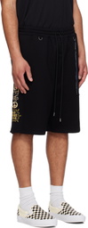 mastermind JAPAN Black Multi Patched Shorts