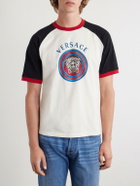 Versace - Logo-Print Cotton-Jersey T-Shirt - White