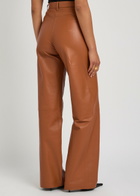 Skiim Marcella Straight-leg Leather Trousers Brown