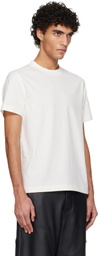 Burberry White Check Label Cotton T-shirt