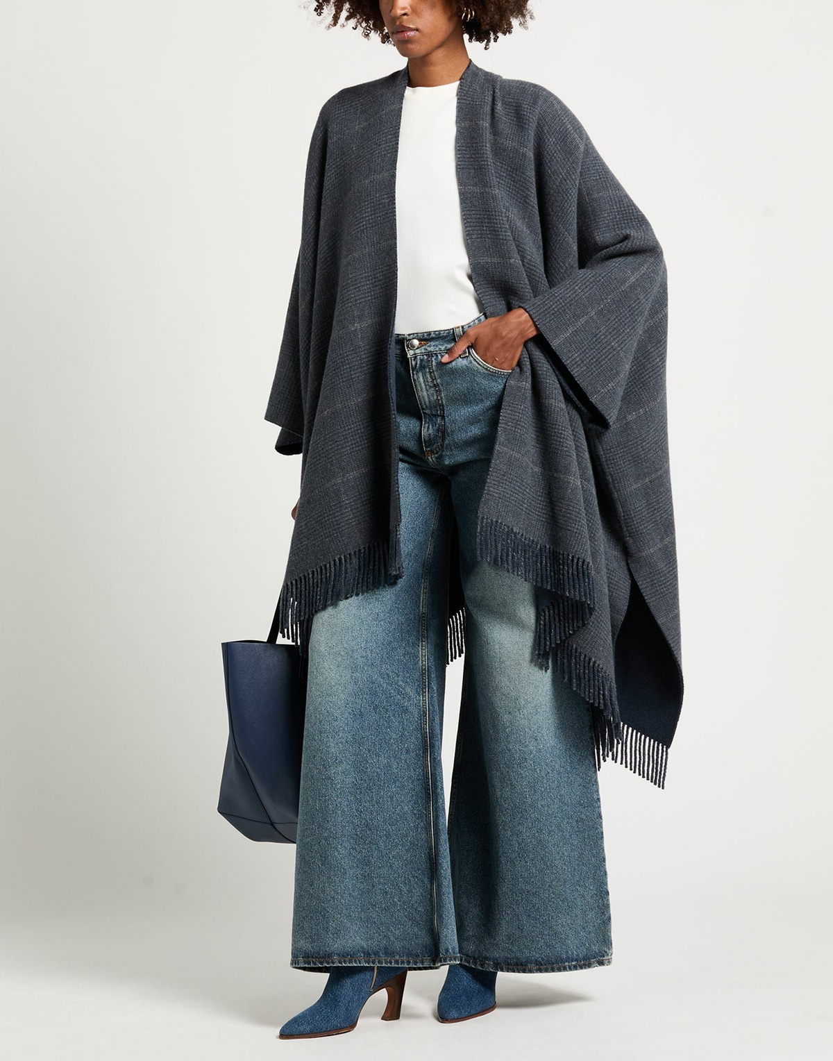 Brunello Cucinelli Womens Cape Slate in Blue