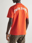 Palm Angels - Logo-Print Cotton-Jersey T-Shirt - Orange