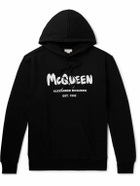 Alexander McQueen - Logo-Print Cotton-Jersey Hoodie - Black