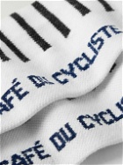 Café du Cycliste - Breton Striped Merino Wool-Blend Socks - White