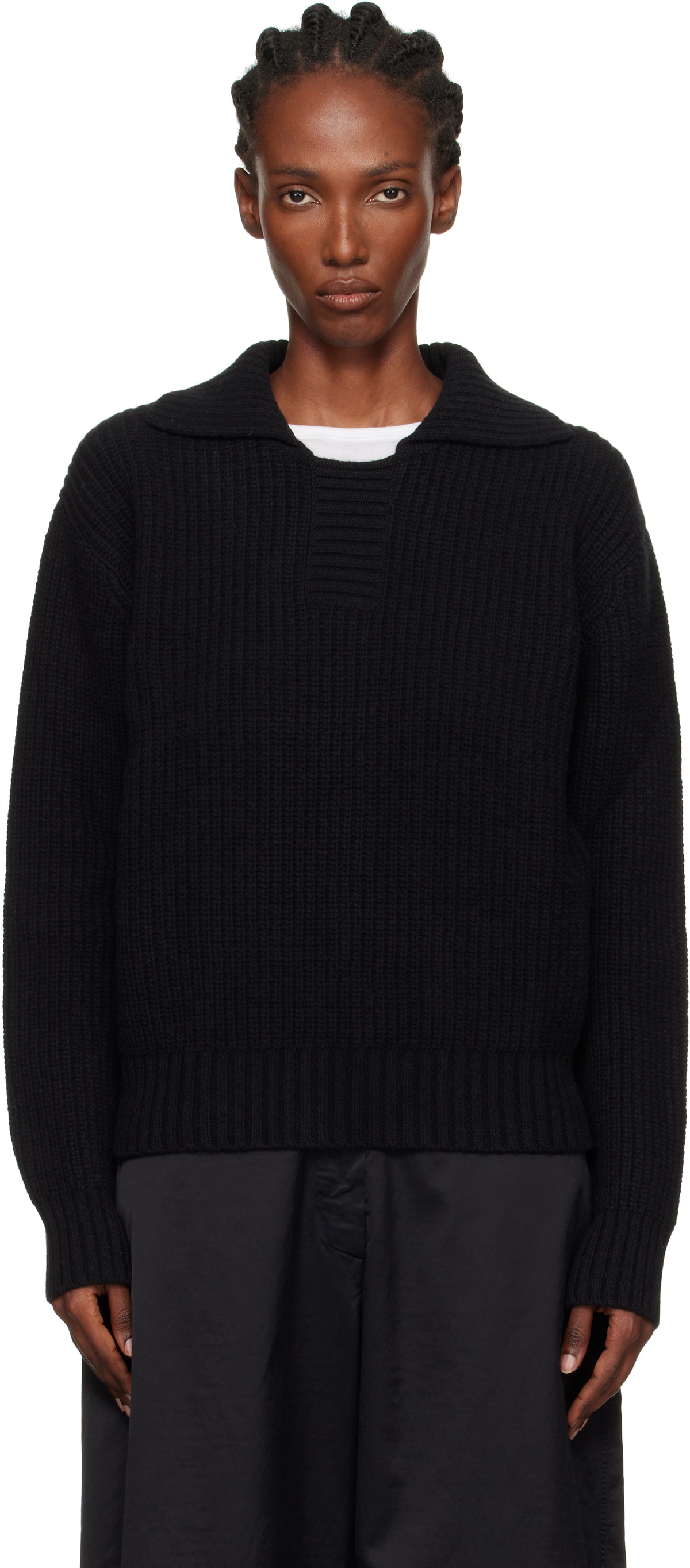 mfpen Black Collar Sweater