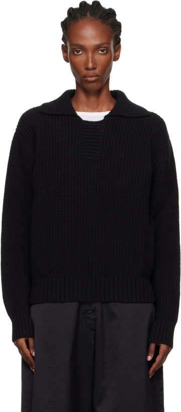 Photo: mfpen Black Collar Sweater