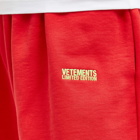 Vetements Women's Embroidered Logo Sweatpants in Red