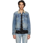 Saint Laurent Blue Rusty Denim Jacket