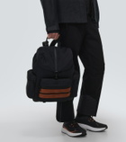 Zegna Leather-trimmed backpack