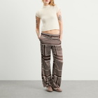 4th & Reckless Women's Amira Print Trousers in Chocolate