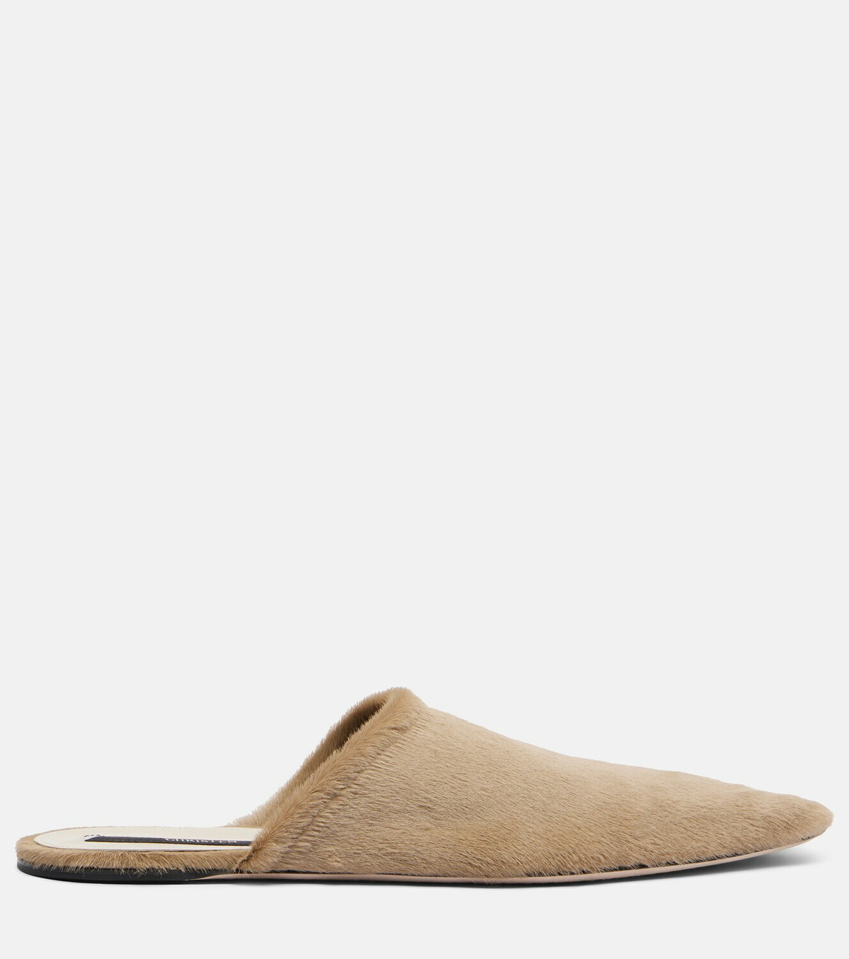 Christen Elipse calf hair mules