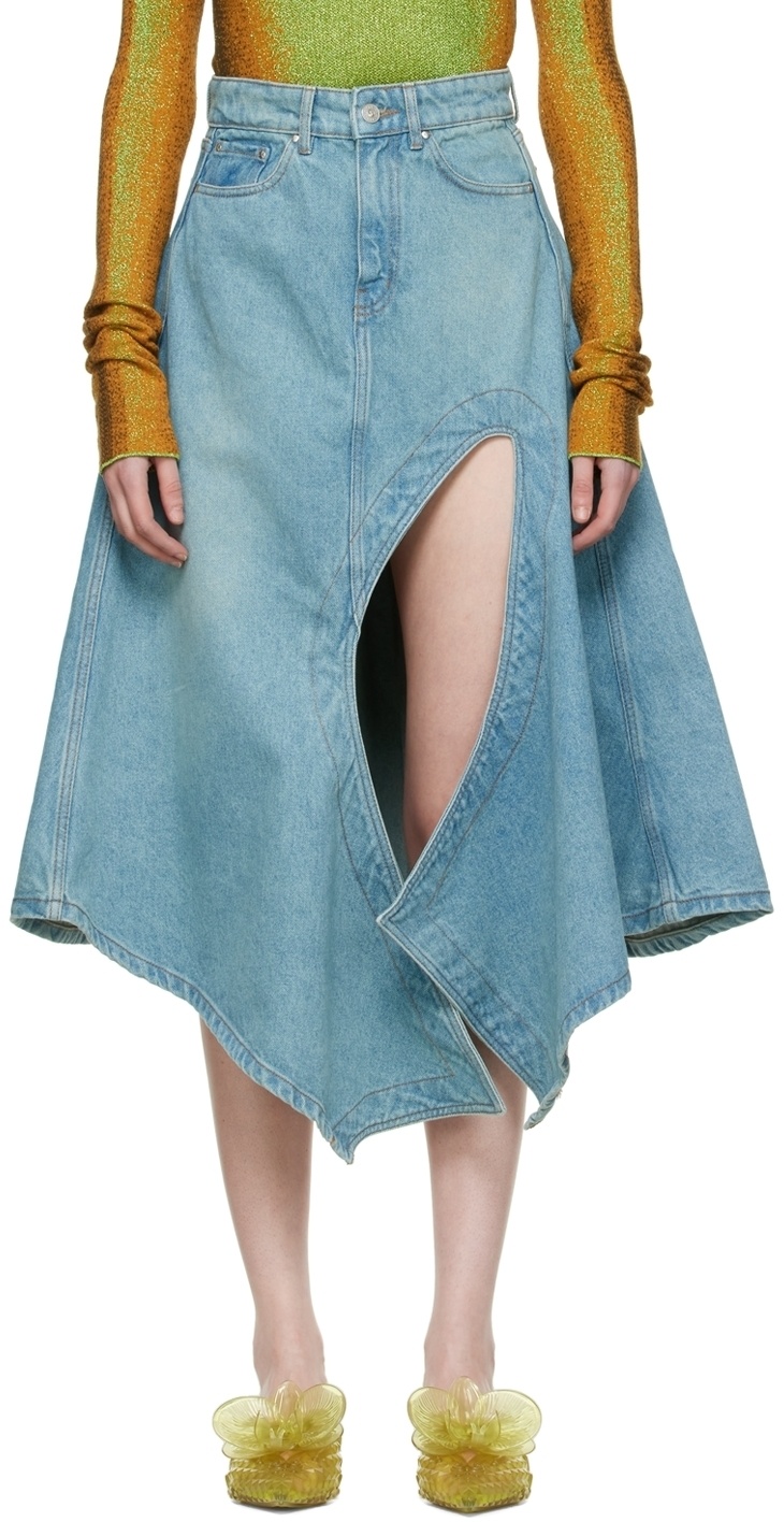 Y/Project Blue Denim Maxi Skirt Y/Project