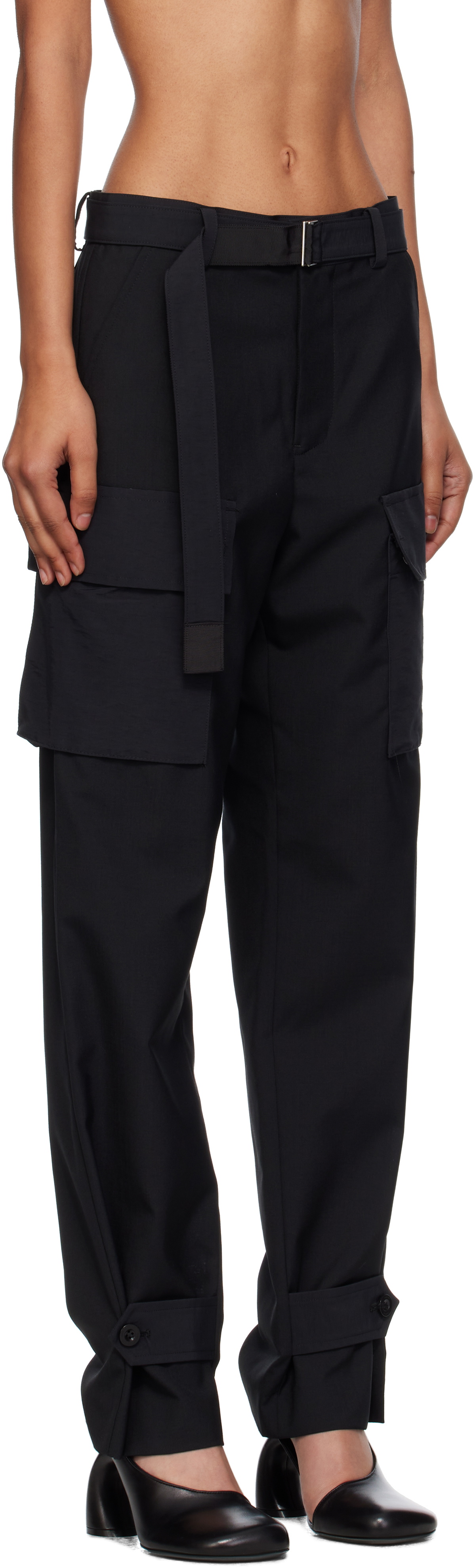 sacai Black Suiting Trousers