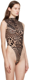 Mugler Black Star Bodysuit