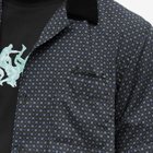 Sacai Men's Komon Print Short Sleeve Shirt in Black