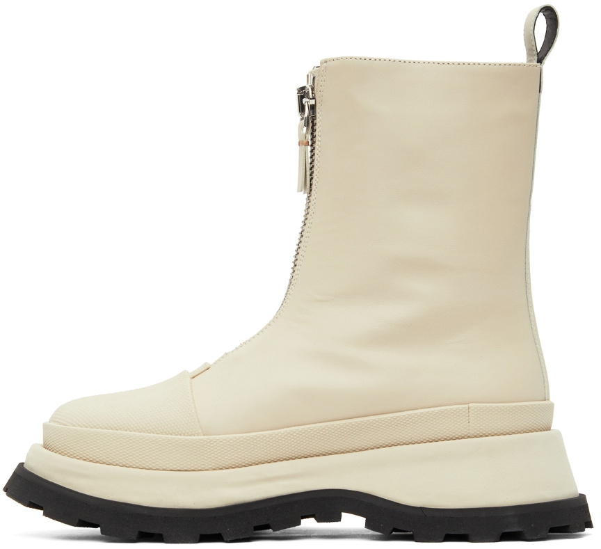 Jil Sander Off-White Chunky Zip Boots Jil Sander