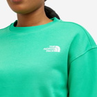 The North Face Women's Essential Crew Sweat in Optic Emerald