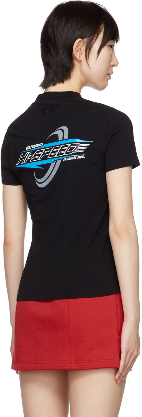 VETEMENTS Black Hi-Speed T-Shirt Vetements