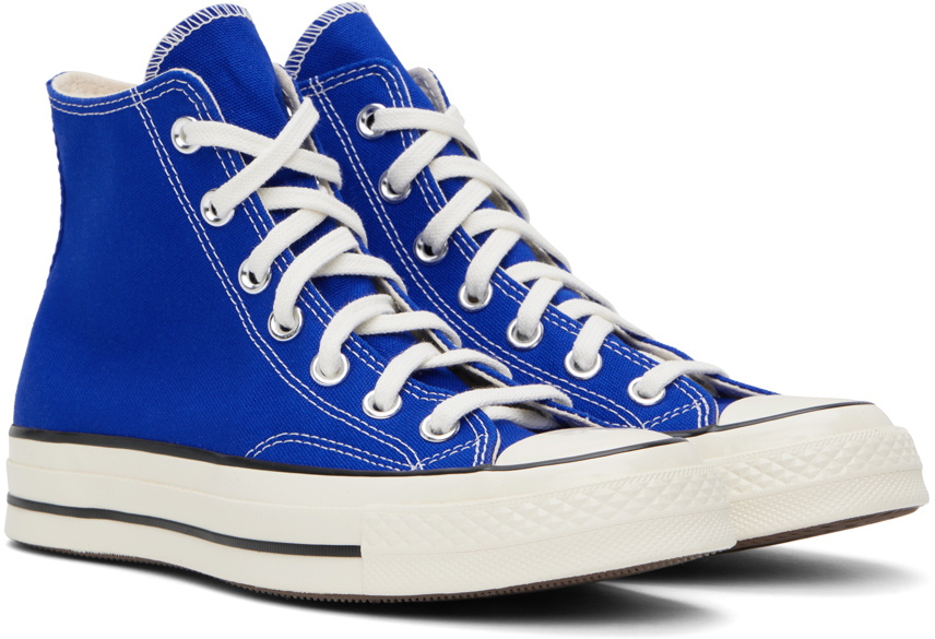 black and blue converse high tops