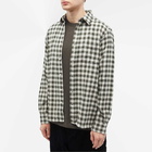 Officine Generale Men's Officine Générale Alex Mini Check Shirt in Beige/Olive