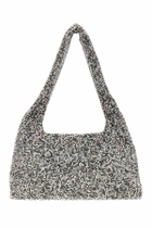 Kara Embellished Fabric Crystal Mesh Shoulder Bag