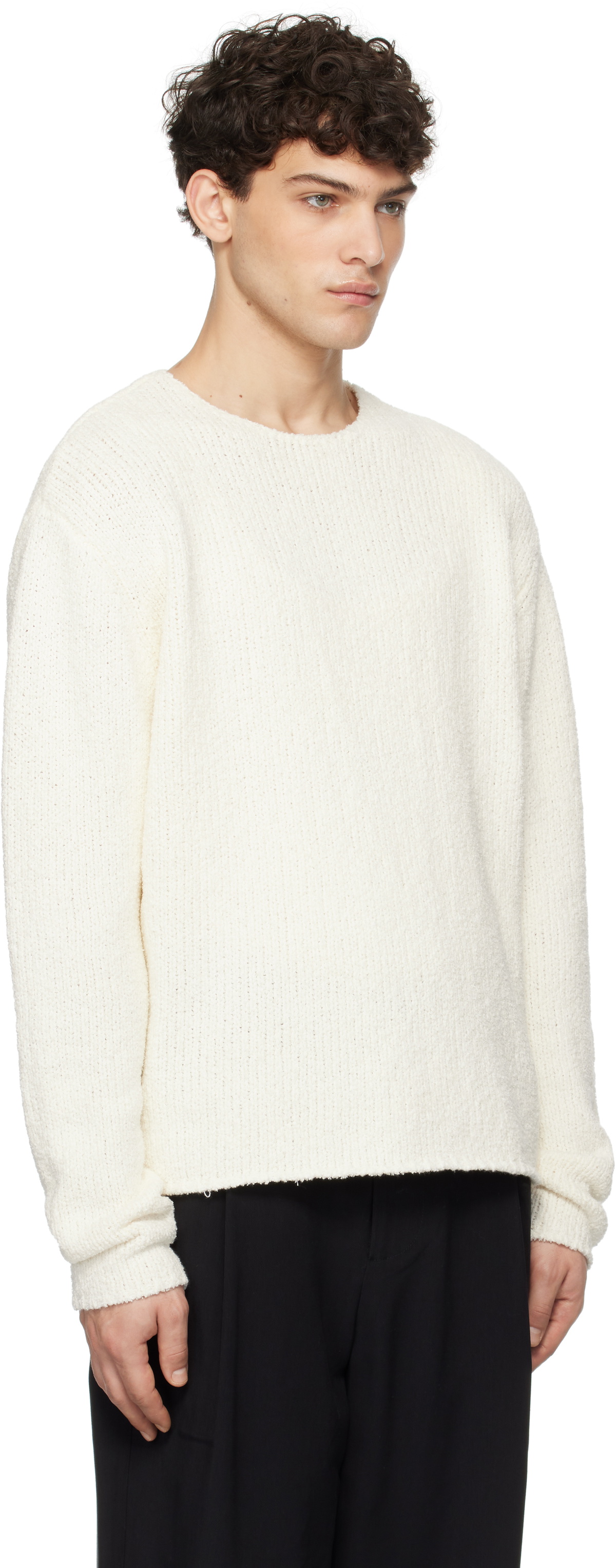 COMMAS Off-White Cotton Cashmere Sweater