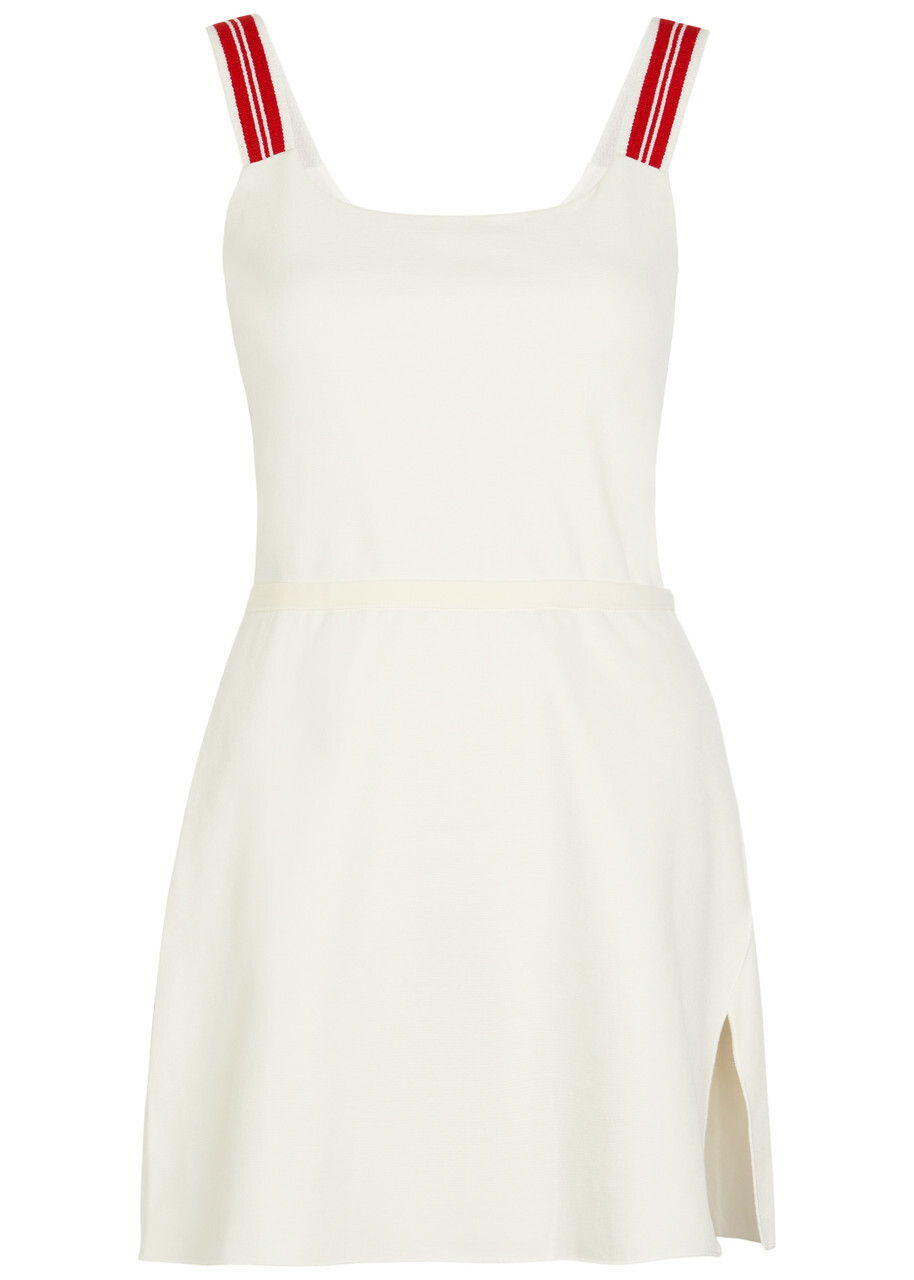 Spence Court Piqué Ponte Mini Dress White