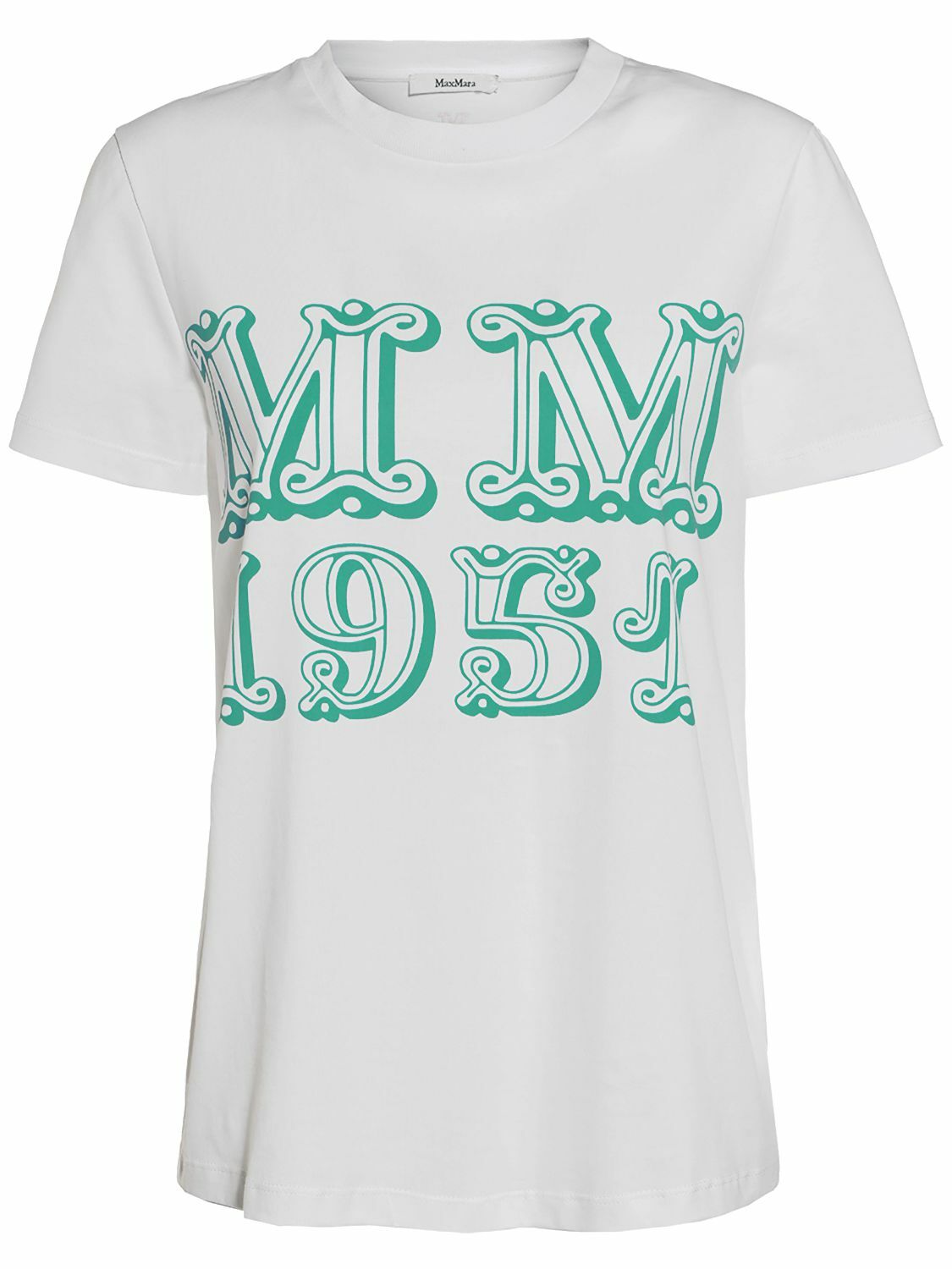 【送料&関税込】Max Mara Mincio T-shirt MAX MARA - Mincio Logo Printed Jersey T-shirt Max Mara