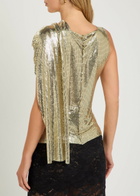 Rabanne Draped Chainmail top Gold