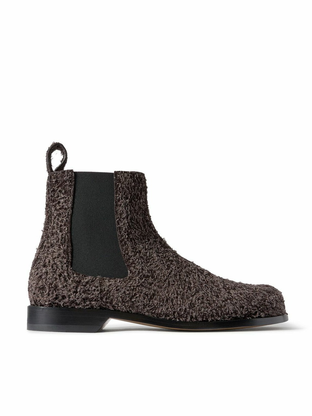 Photo: LOEWE - Brushed-Suede Chelsea Boots - Brown