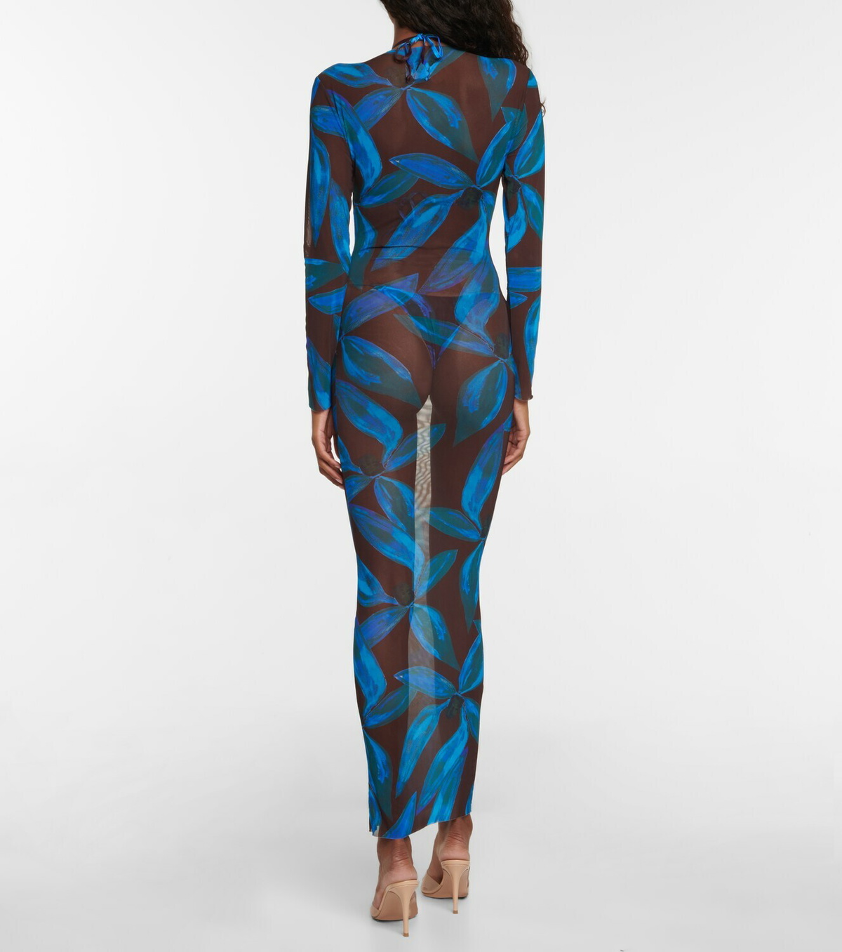 Louisa Ballou - High Tide printed mesh dress