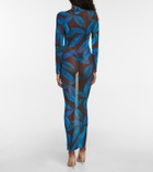 Louisa Ballou - High Tide printed mesh dress