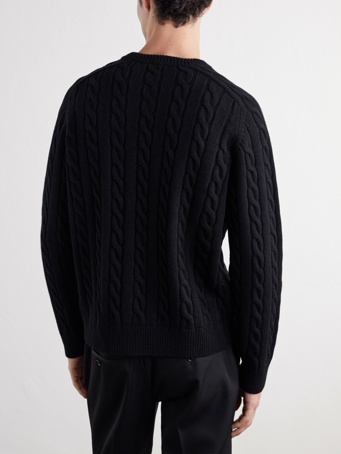 TOTEME - Cable-Knit Wool Sweater - Black
