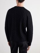 TOTEME - Cable-Knit Wool Sweater - Black