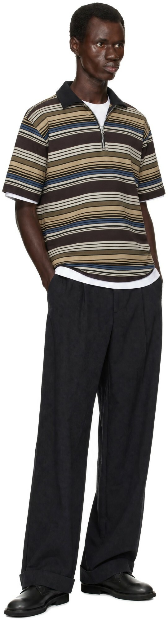 Junya Watanabe Gray Herringbone Trousers