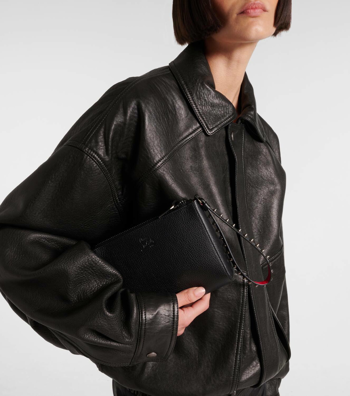 Christian Louboutin Cabata Mini studded leather pouch